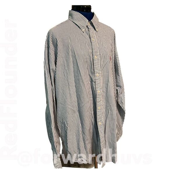 Ralph Lauren Blaire 100% Cotton Casual Button Down Blue and White Strip Shirt Si - Picture 3 of 10